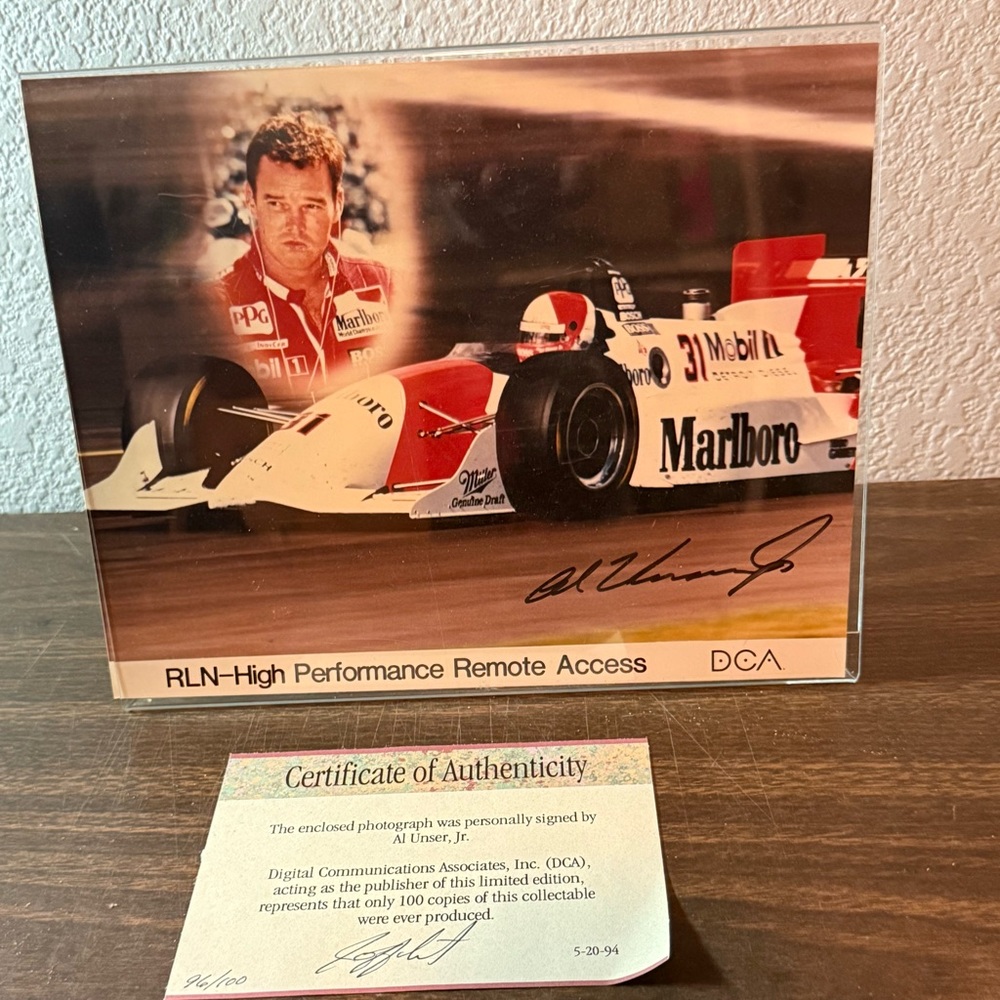 Al Unser Jr autographed 1994 Indy Indianapolis 500 8x10 photo Winner w/ COA
